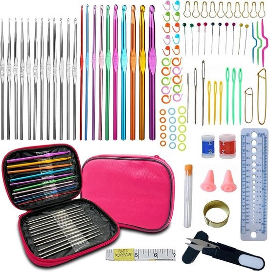 Set di 100 agozzi da cucire - Agozzi da cucire colorati e comodi in borsa portatile