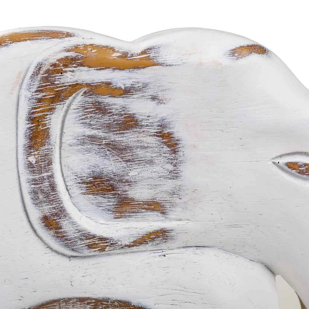 Figura elefante bianco 25,5x8,5x21,5h