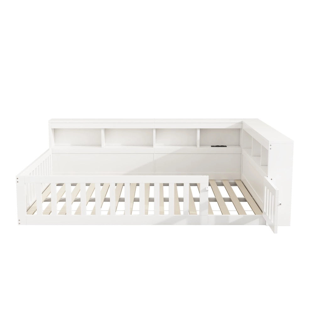 Letto Diurno con Contenitore e Rete a Doghe ¨C MINIMAL ¨C Bianco 140x190
