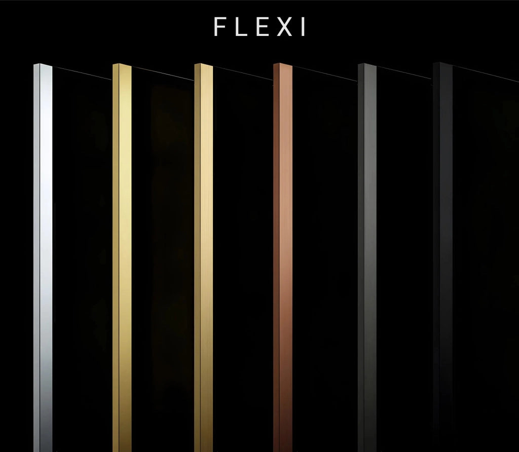 Parete Doccia Rea Flexi Transparent / Gold 120