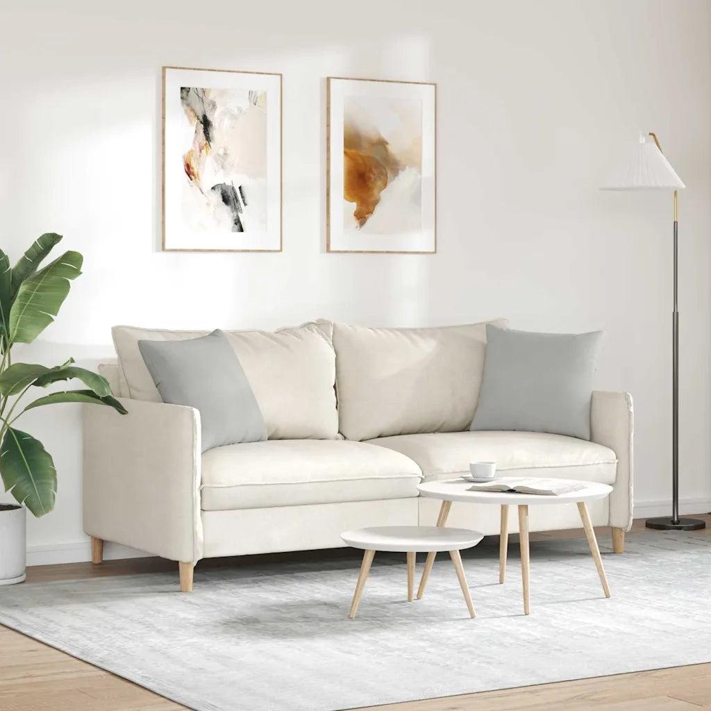 Cuscini da Divano 2 pcs Grigio chiaro 45 x 45 cm Tessuto 42013941