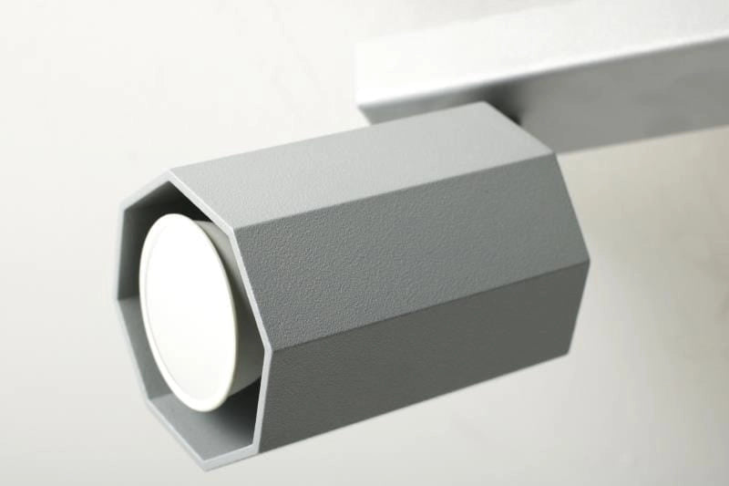 Lampex plafoniera HEX 2 luci grigia in metallo GU10 30 cm