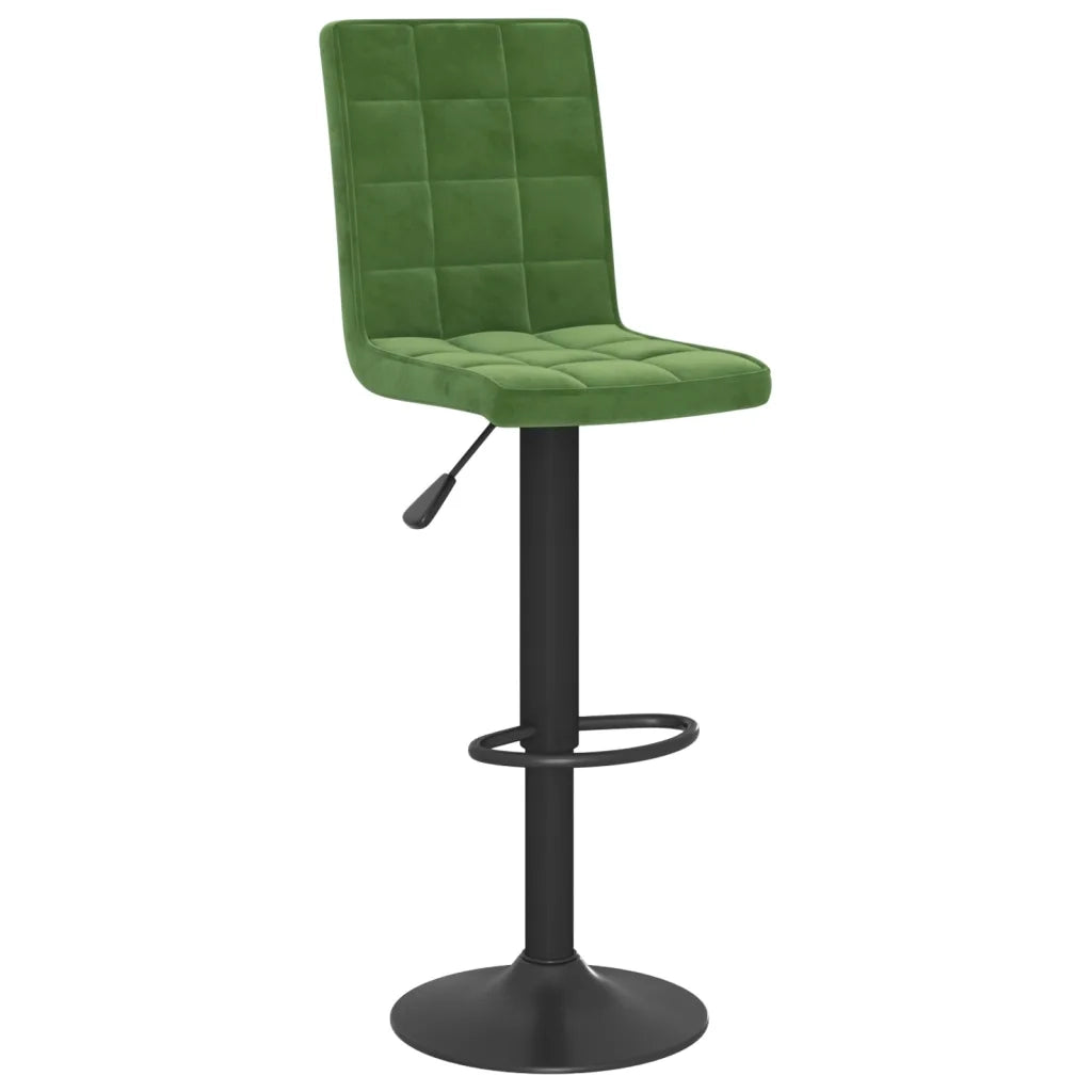 Sgabello da Bar Verde Scuro in Velluto 335755