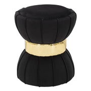 Pouf VKH360, Nero, Tessuto, 40x40x44 cm