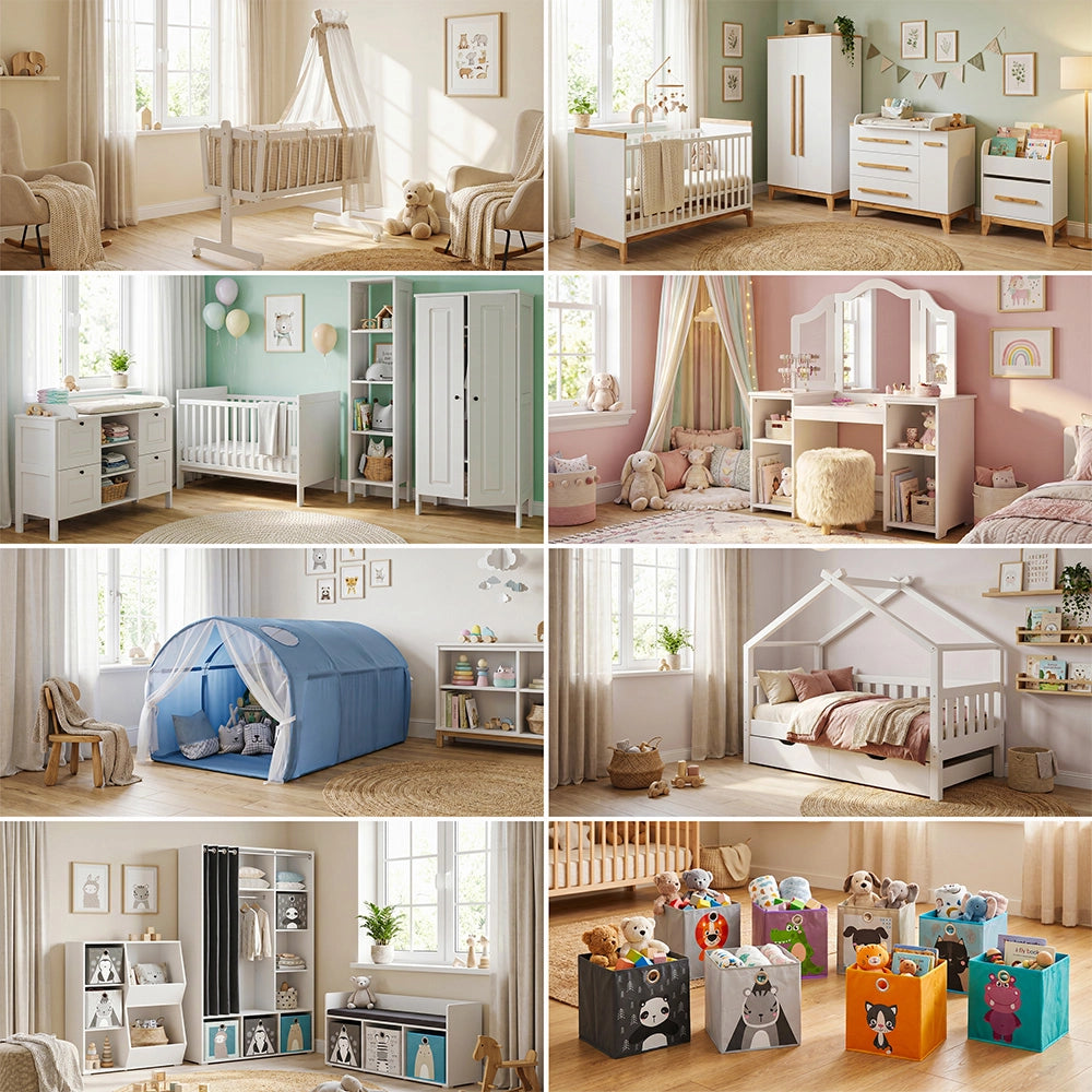 Lettino per bambini Bianco 40x90 con ruote Vitalispa
