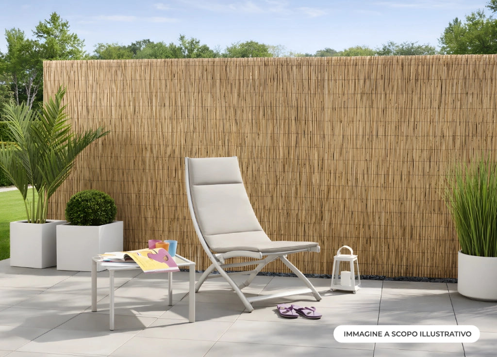 Rotolo Arella Rete Recinzione Canna Bamboo Simple Cannette Frangivista Naturale - 150x300 - Arella