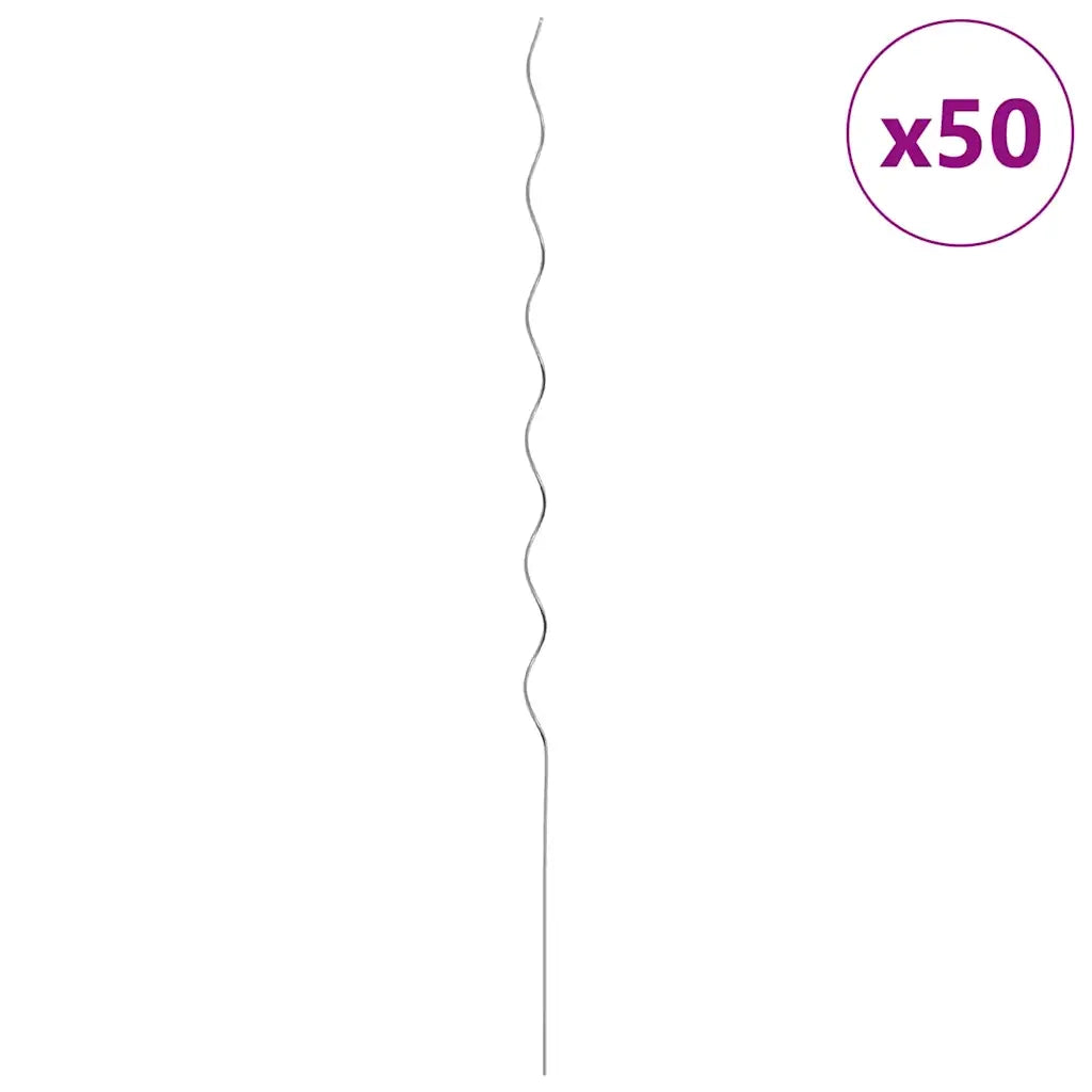 Supporto per piante 50 pcs Argento 150 x 0,6 x 0,6 cm Acciaio 4107049