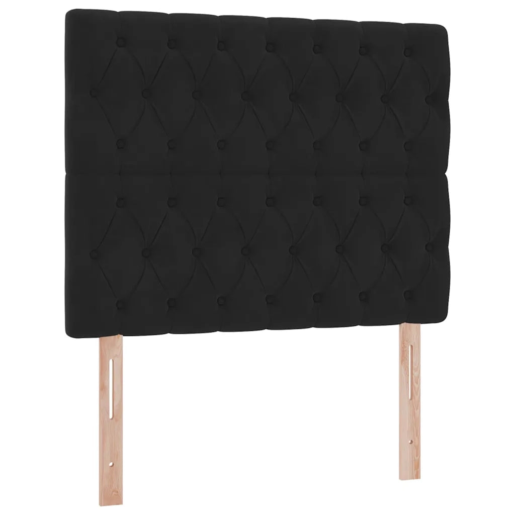 Letto con contenitore e materasso Nero 120 x 200 cm Velluto 3372083