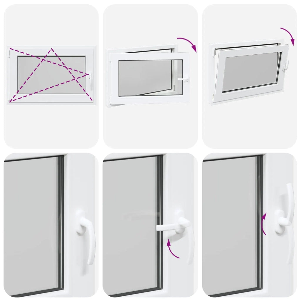 Finestra per Soffitta RISOR 90 x 70 cm PVC e Vetro Bianco 42052409