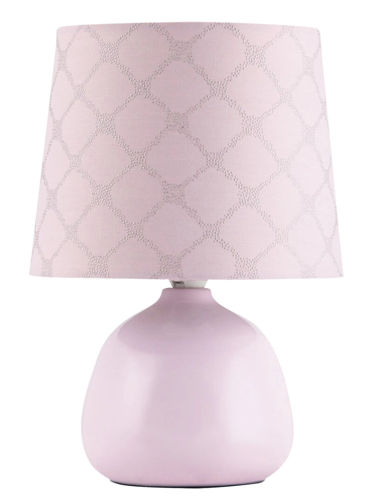 Lampada da comodino rosa in ceramica E14 Ellie 4384 Rabalux