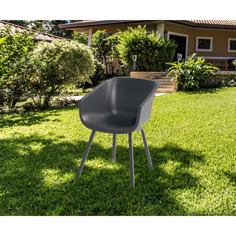 Set di 2 sedie AMALIA Element Alu HARTMAN - Antracite