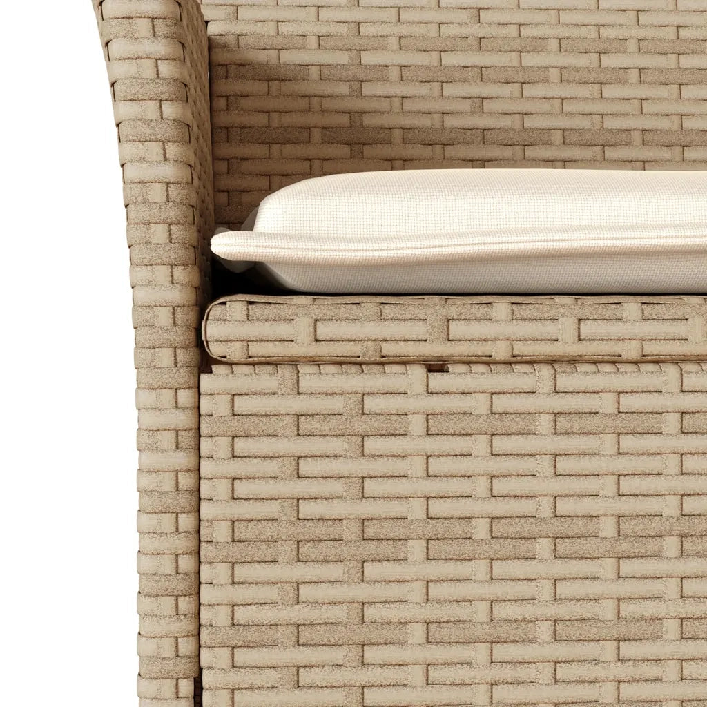 Set da Pranzo da Giardino 7 pz con Cuscini Polyrattan e Vetro 3278661