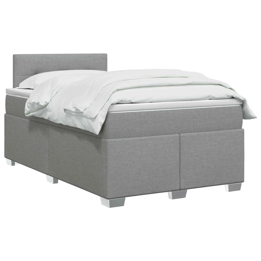 Letto con Box Spring, Materasso e LED Grigio Chiaro Tessuto 3451896