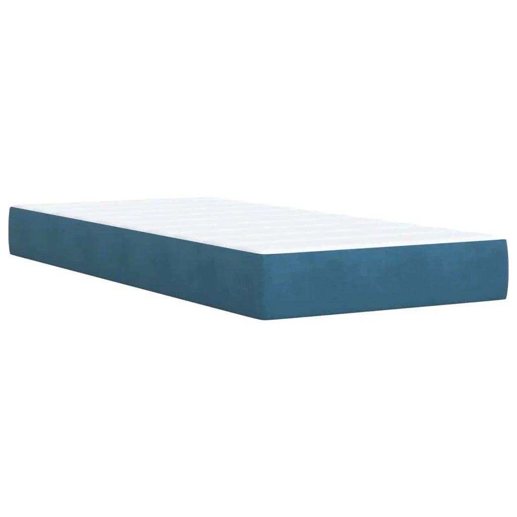 Letto box spring con materasso Blu 80 x 200 cm Velluto 3454992