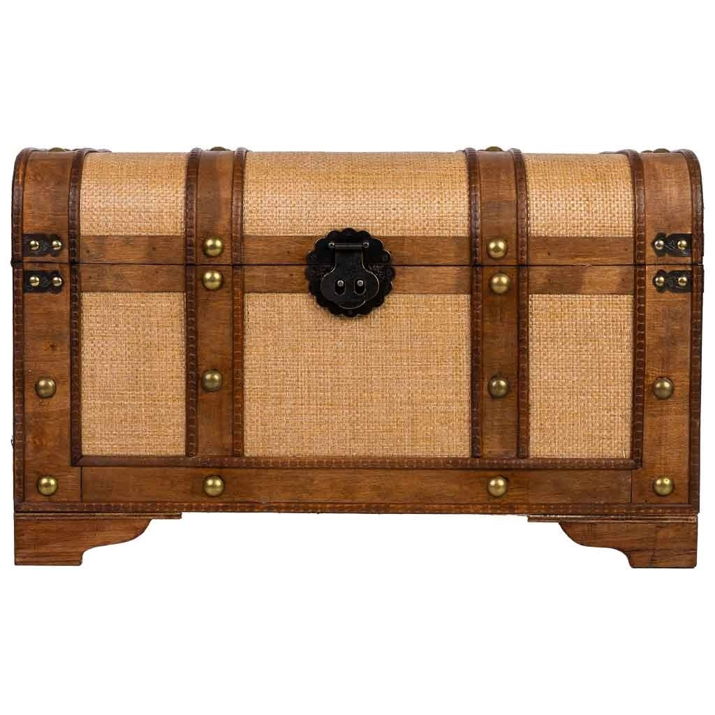 Baule in legno marrone 60x33x36,5
