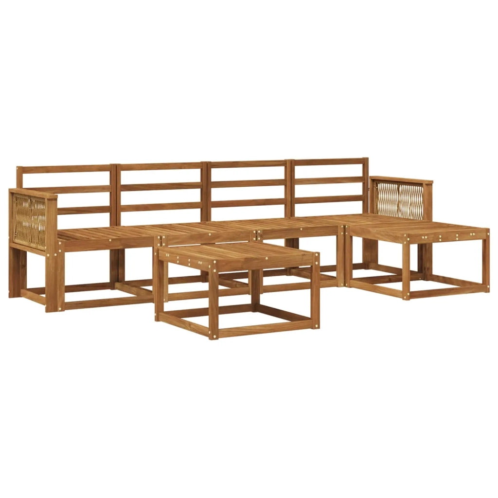 Set di divani da esterno 6 pcs Naturale