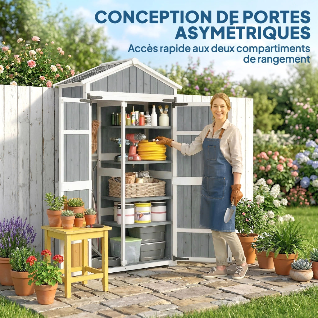Armadio da Giardino ¨C Minimal ¨C Grigio 105x55x179cm