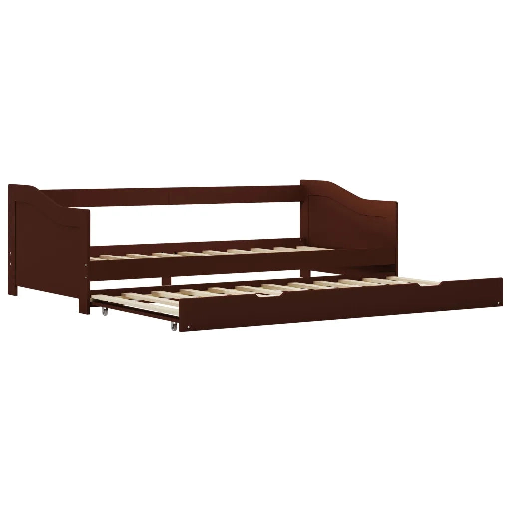 Dormeuse Estraibile senza Materasso Marrone Scuro 90x200 cm