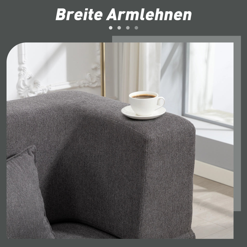 Divano letto 2 posti con cuscini ¨C Minimal ¨C grigio