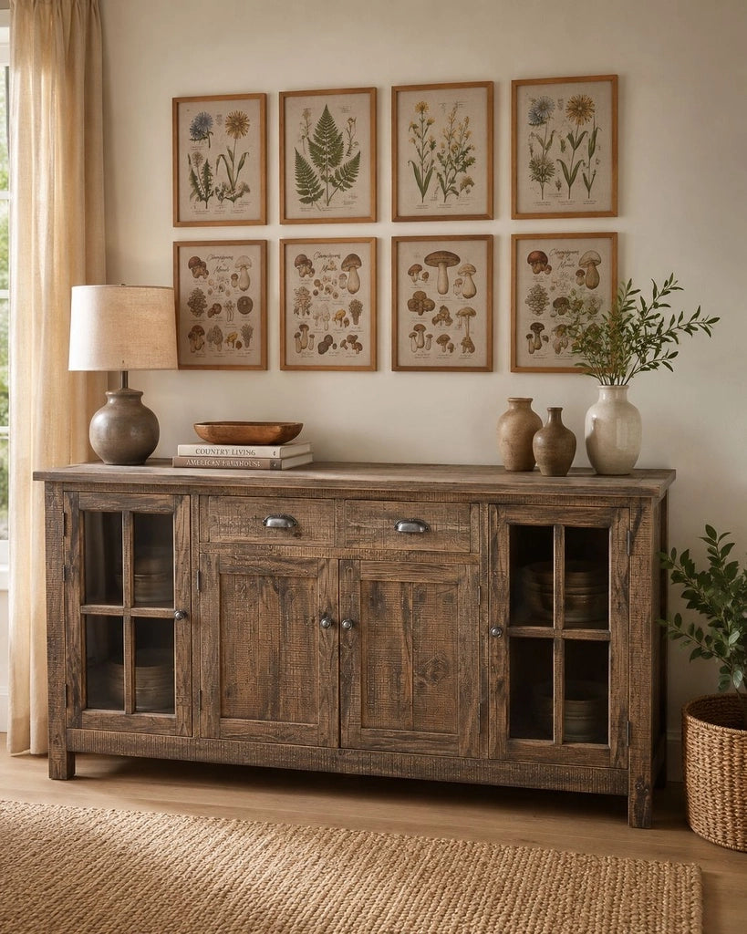 Credenza in legno marrone 80x40x180h cm
