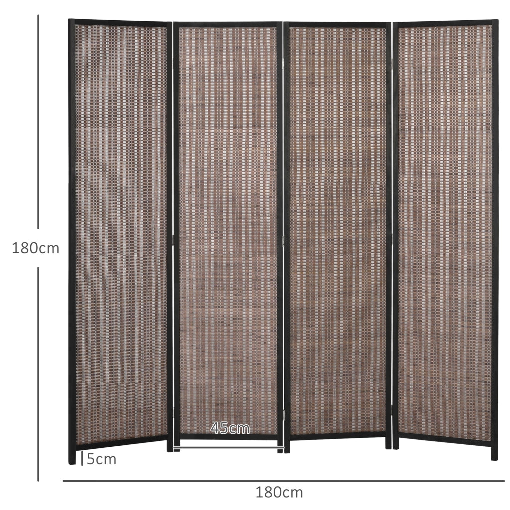 Paravento in legno ¨C Minimal ¨C 4 pannelli 180x180 cm marrone