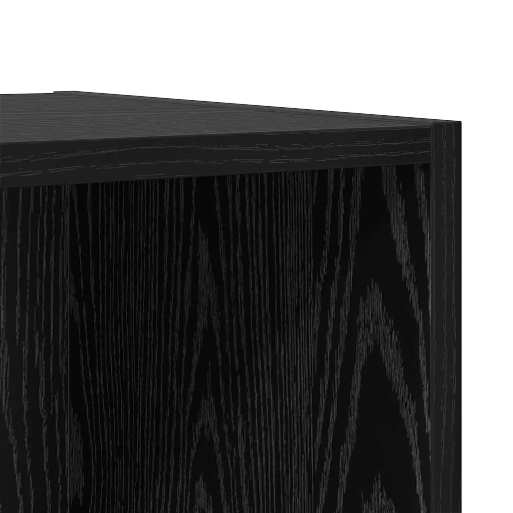 Set mobile TV 4 pz Rovere Nero Legno ingegnerizzato 3393532
