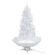 Albero di Natale con Neve e Base a Ombrellone Bianco 190 cm 284338