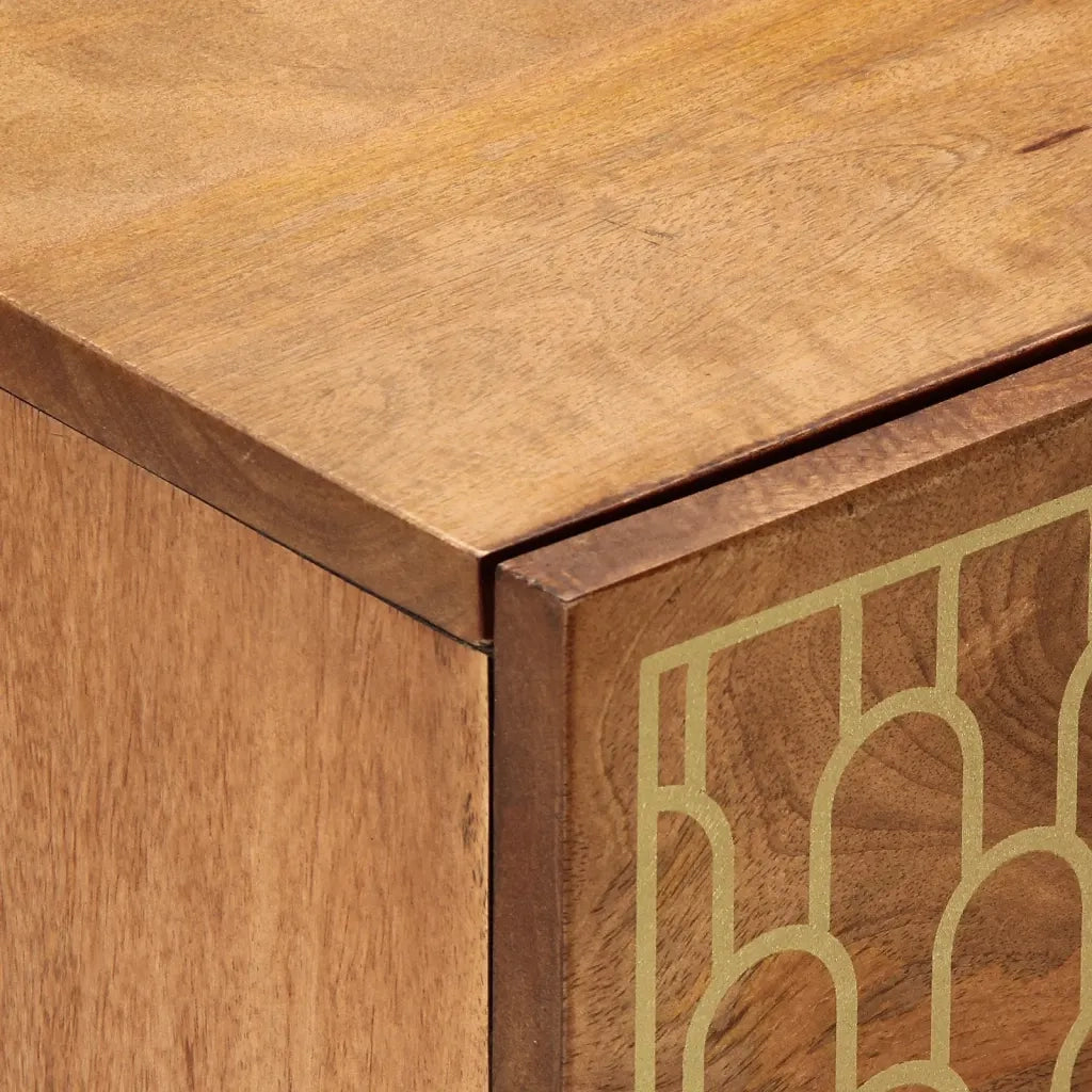 Comodino 40x33x46 cm in Legno Massello di Mango 358280