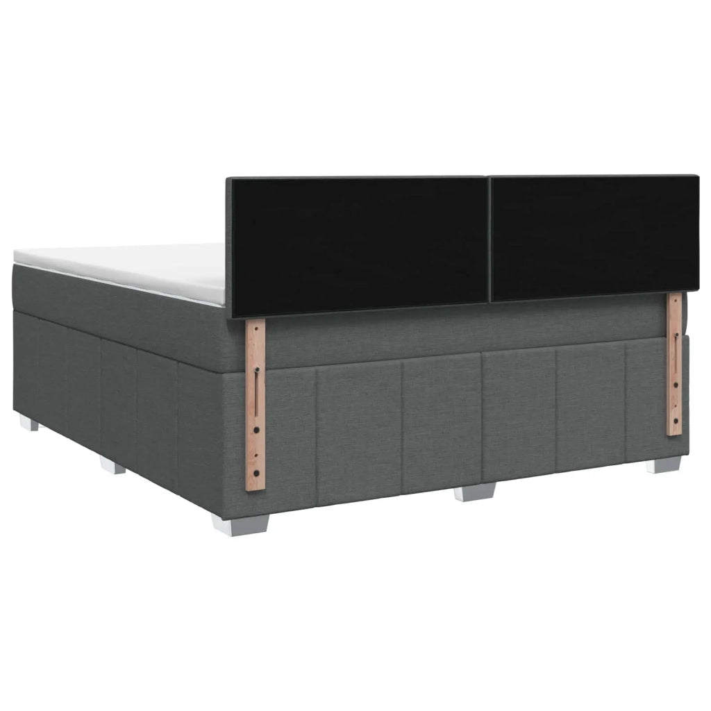 Letto box spring con materasso Grigio Scuro 140 x 190 cm 3452671