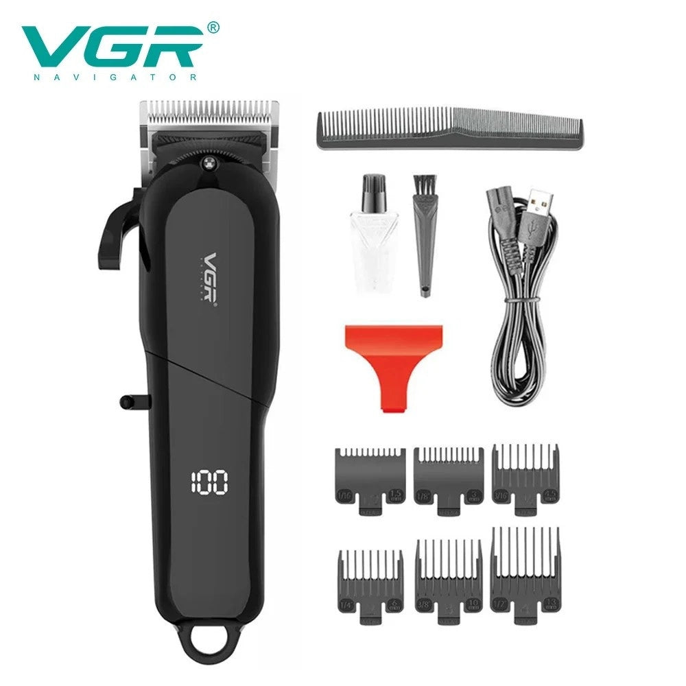 Tagliacapelli Professionale Con/senza Filo Con Display Led Rasoio Usb Vgr V-118