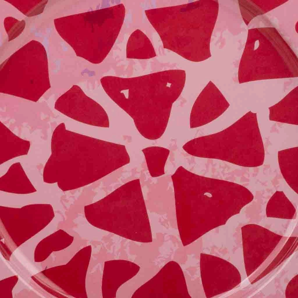 Placca in metallo rosa d33x1,5h