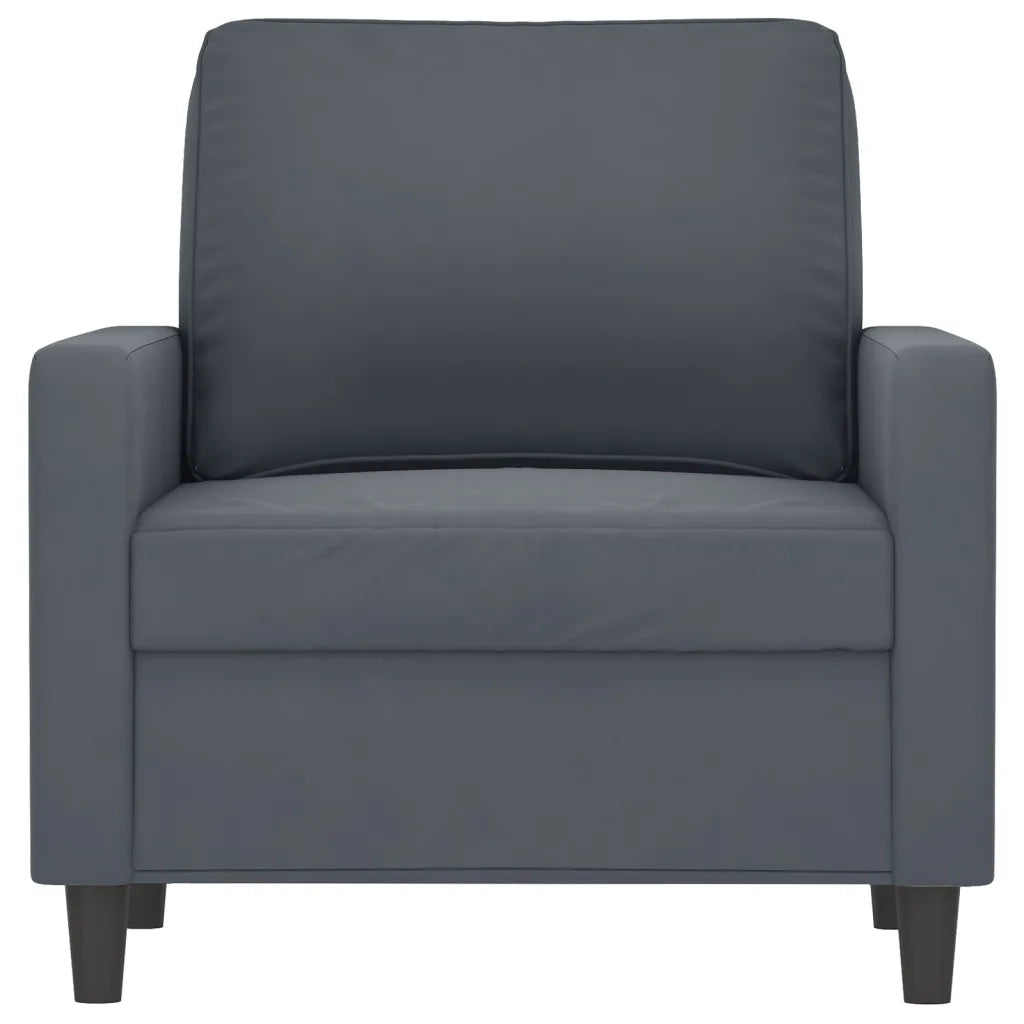 Poltrona | Sedia Relax Grigio Scuro 60 cm Velluto