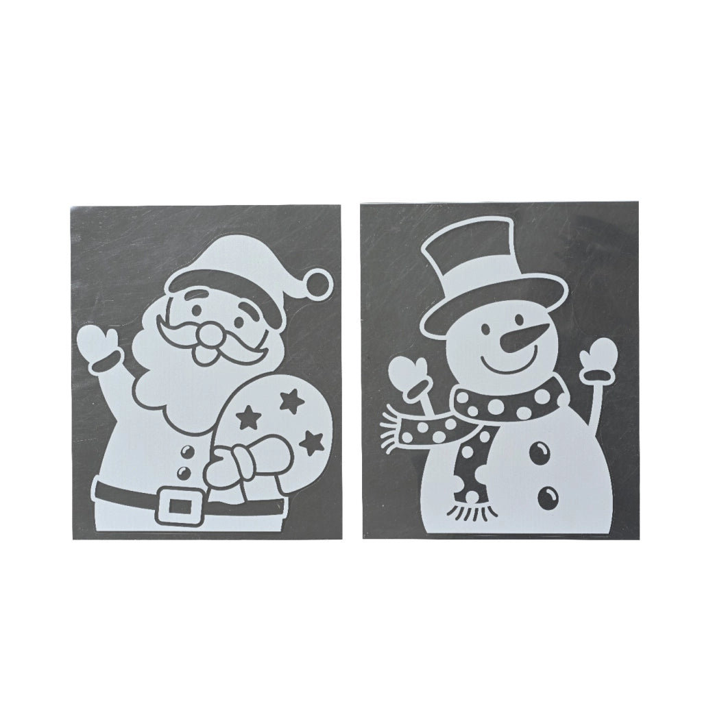 Sticker bianco ass dec natalizie 34,5x28,5cm