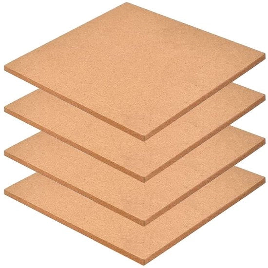 Tavole di gomma autoadesive 30 x 30 cm - 4 pezzi - Gomma autoadesiva - Tavola da appunti - Decorazione per la casa - Isolante acustico e resistente all'umidità