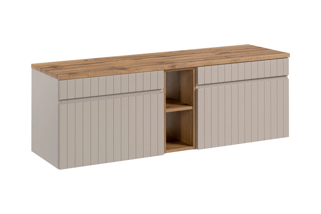 Set mobili bagno 140 cm con piano Iconic Cashmere 140 cm
