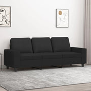 Divano a 3 Posti-Sofa 3 Posti Nero 180 cm in Tessuto 662236