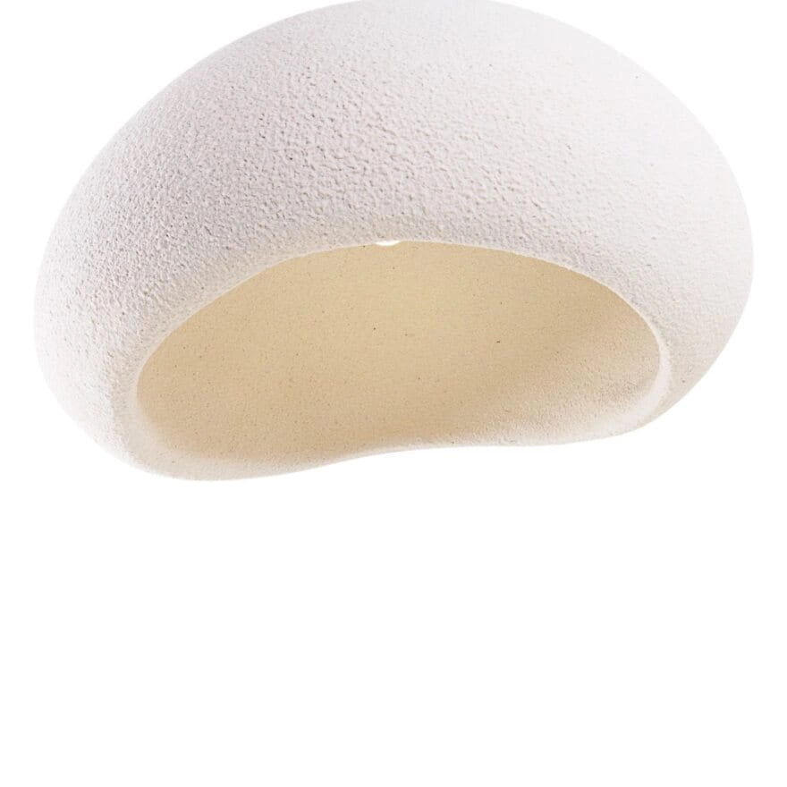 Sospensione Maxlight Pierre bianca resina Ø48 E27 15W