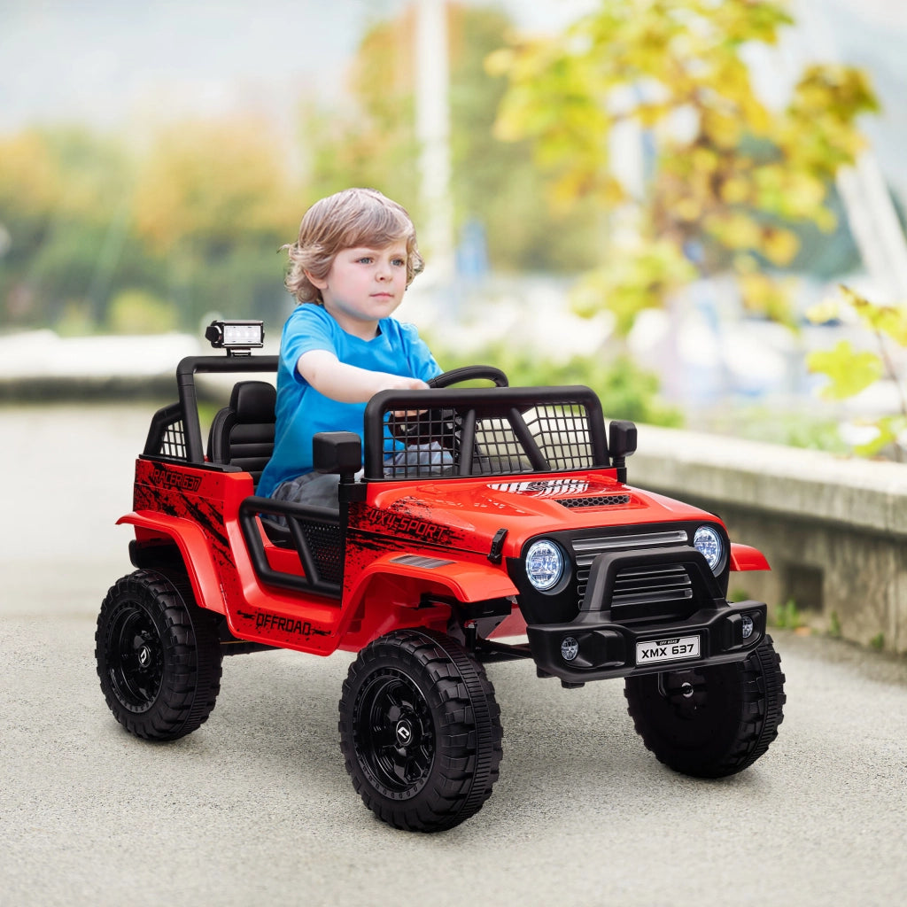 Auto Elettrica Bambini con LED ¨C Xylo ¨C 12V Telecomando Rosso