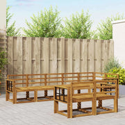 Set di divani da esterno 8 pcs Naturale