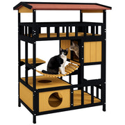 Casetta per Gatti 4 Livelli con Ponte e Balcone ¨C Minimal ¨C 84x60x116 cm