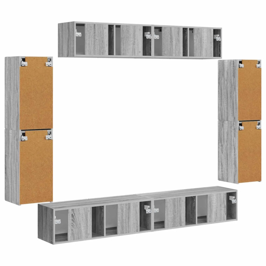 Mobile TV 8 pcs Grigio Sonoma 3409147