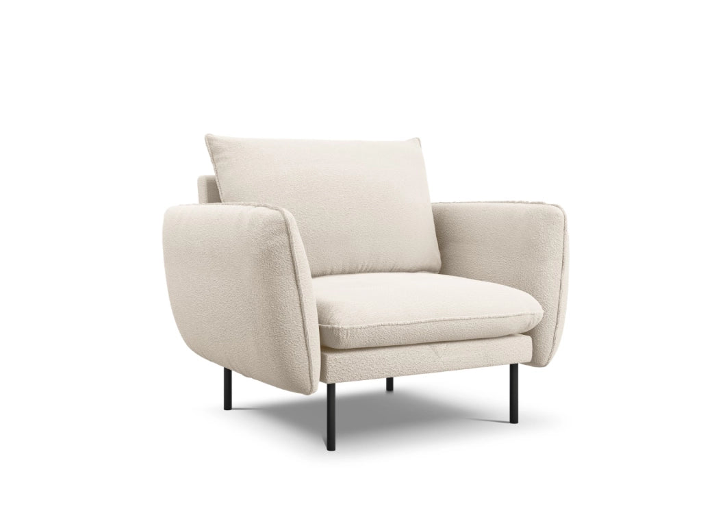 Cosmopolitan Design - Poltrona "Vienna" in bouclé beige 