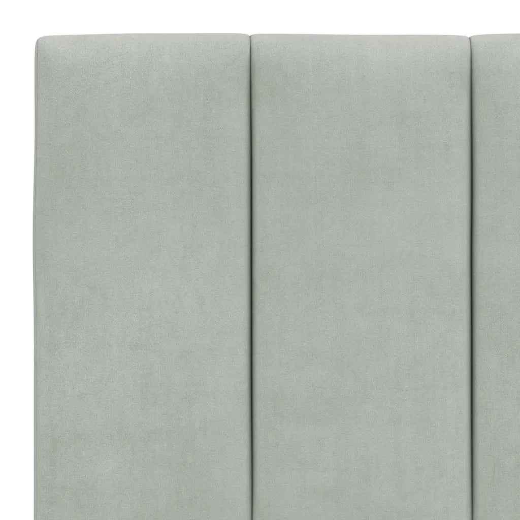 Cuscino Testiera Hanko Grigio Chiaro 160 cm in Velluto 374675