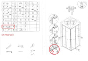 R CP PROFILI H X BOX DOCCIA CRIST.TRASP.MM.4 CM.80X80 IGLO4