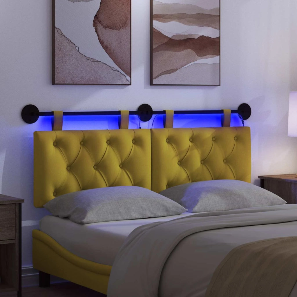 Testiera sospesa Con luce LED Giallo Velluto 3424644