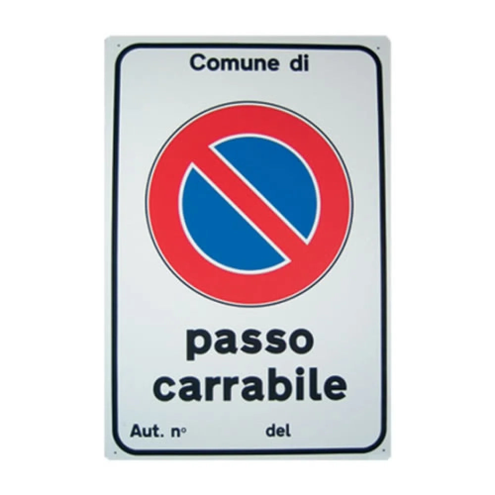 Cartello passo carrabile in pvc 25x45 b08lr1gywp