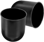 Sostegno per spazzola da bagno 2 pezzi - Nero plastico - Sostegno per spazzola - Design semplice - Bagno - Dimensioni 9,5 x 8,5 cm