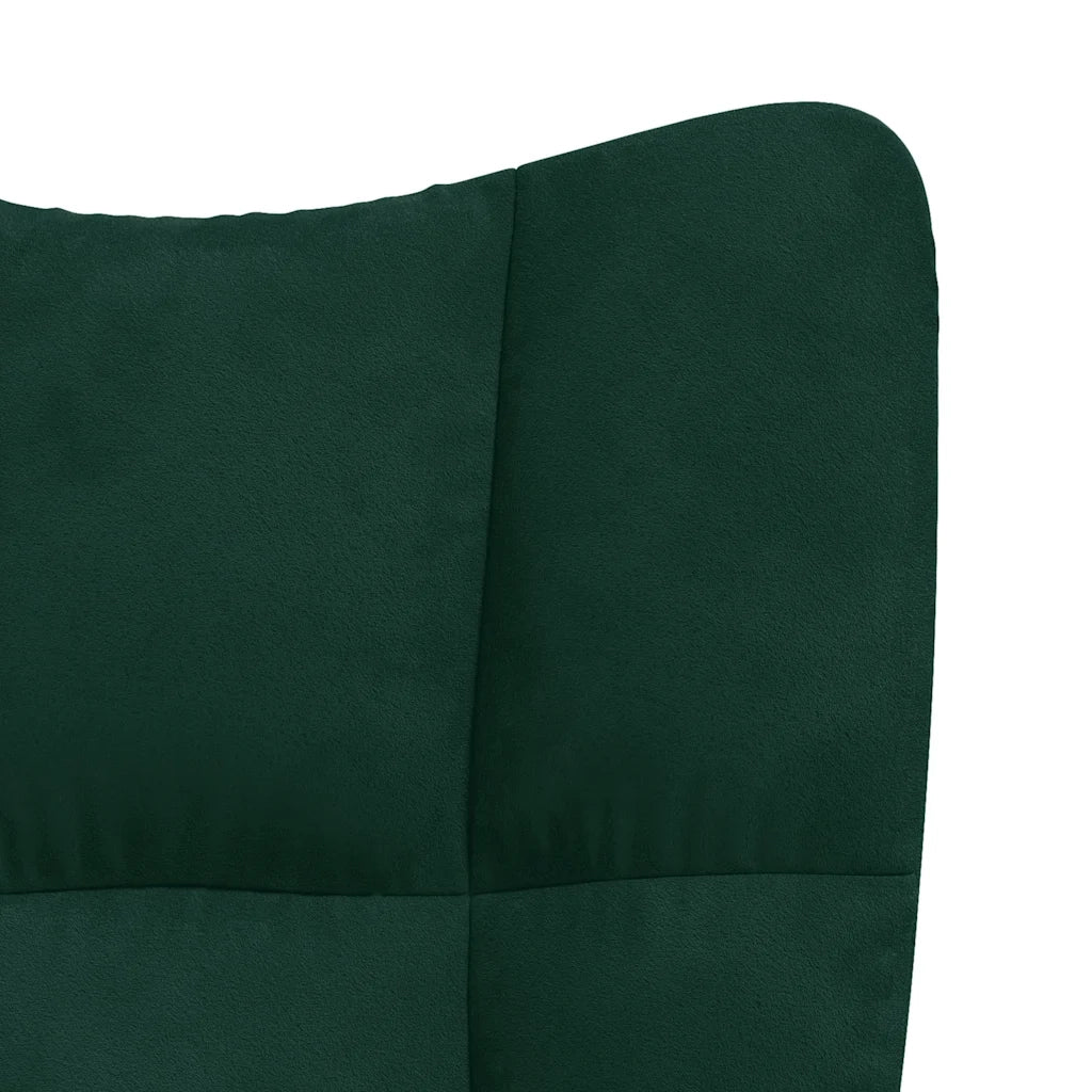 Poltrona Relax Verde Scuro in Velluto 328163