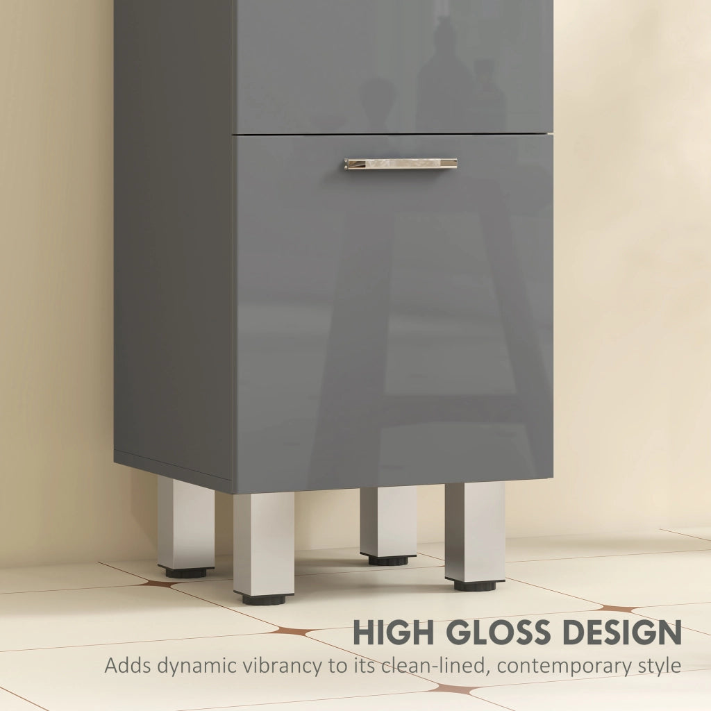 Armadietto da bagno con 4 cassetti ¨C Minimal ¨C grigio