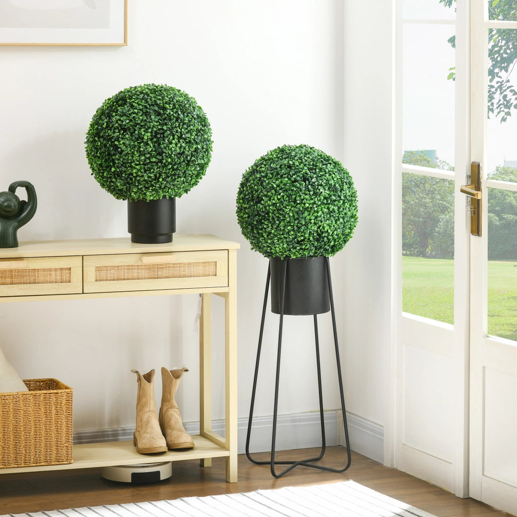 2 Palle di Bosso Artificiali ¨C Zephmum ¨C Verde, UV Resistente, per Interni ed Esterni